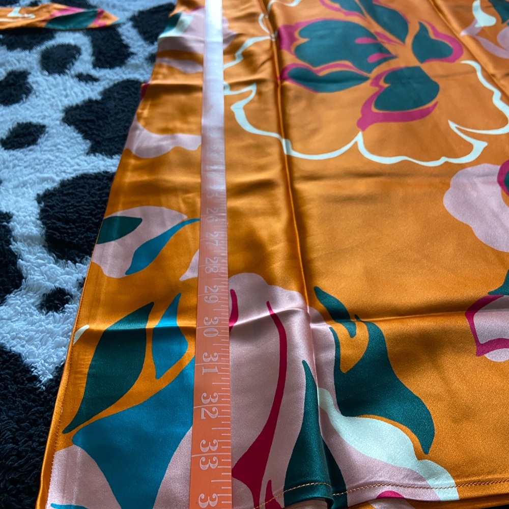 Reformation Elektra Eros Orange 100% silk set NWT - Picture 12 of 13